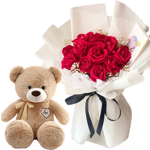 Florists in Tokyo Japan - Roses with Bear
