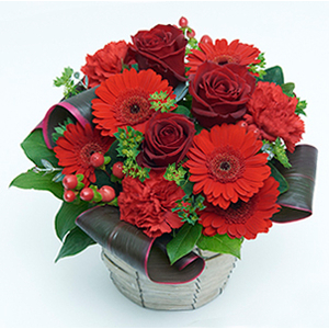 Send Flowers Tokyo – Red Gerberas & Red Roses Arrangement