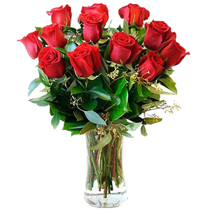 Flower Delivery Japan Tokyo - Twelve Red Roses in Vase