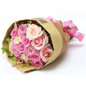 Flower Delivery Tokyo – 12 Pink Roses Bouquet