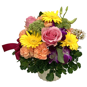 Japan Flower Delivery Tokyo – Yellow Gerberas & Roses