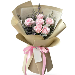 Tokyo Flower Delivery – Seven Pink-Color Roses Bouquet