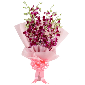 Flower Delivery In Japan Tokyo – Purple Orchids Bouquet