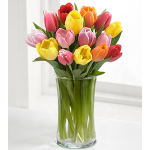 Japan Flower Delivery Tokyo – 12 Mix Tulips Vase