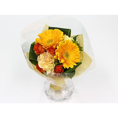 Flowers to Tokyo – Yellow & Orange Gerbera Bouquet with Vase