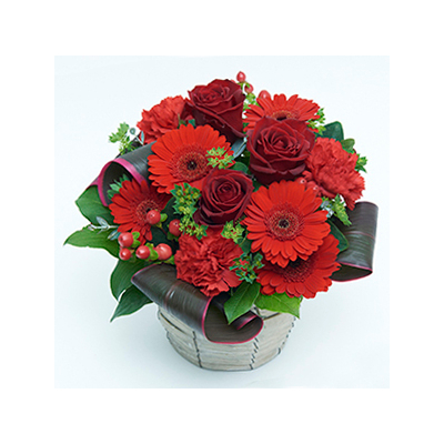 Send Flowers Tokyo – Red Gerberas & Red Roses Arrangement