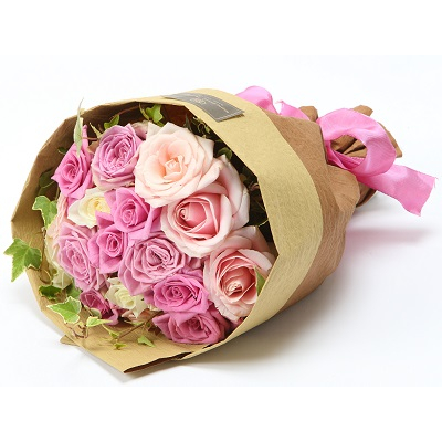 Flower Delivery Tokyo – 12 Pink Roses Bouquet