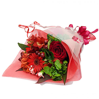 Tokyo Flower Shop – Red Gerberas & Red Roses Bouquet