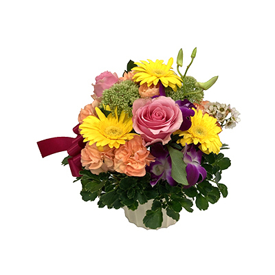 Japan Flower Delivery Tokyo – Yellow Gerberas & Roses