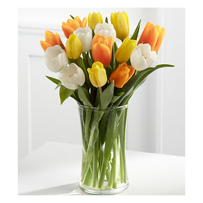 Flower Delivery Tokyo – 12 Graceful Mix Tulips in Vase