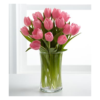 Tokyo Florist Delivery – 12 Pink Tulips in Vase