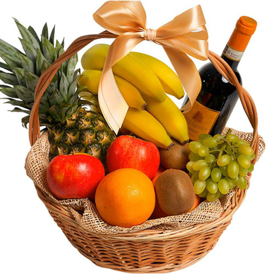Japanese Fruit Basket | Sparkling Juice & Fruits Gift